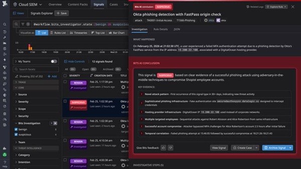 데이터독, Bits AI Security Analyst 정식 출시...위협 조사 시간 단축 지원