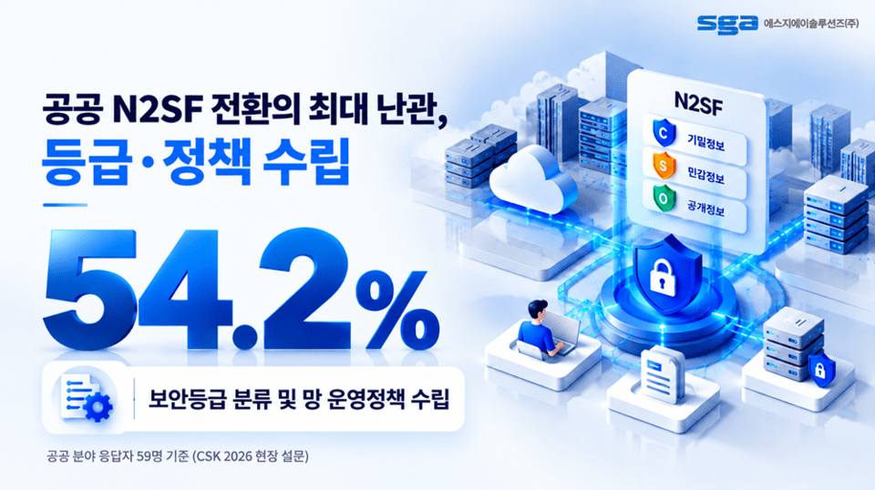 SGA솔루션즈, 공공 N2SF 전환 현황 분석..."보안등급 분류·정책 수립이 ... - 뉴스 썸네일 이미지